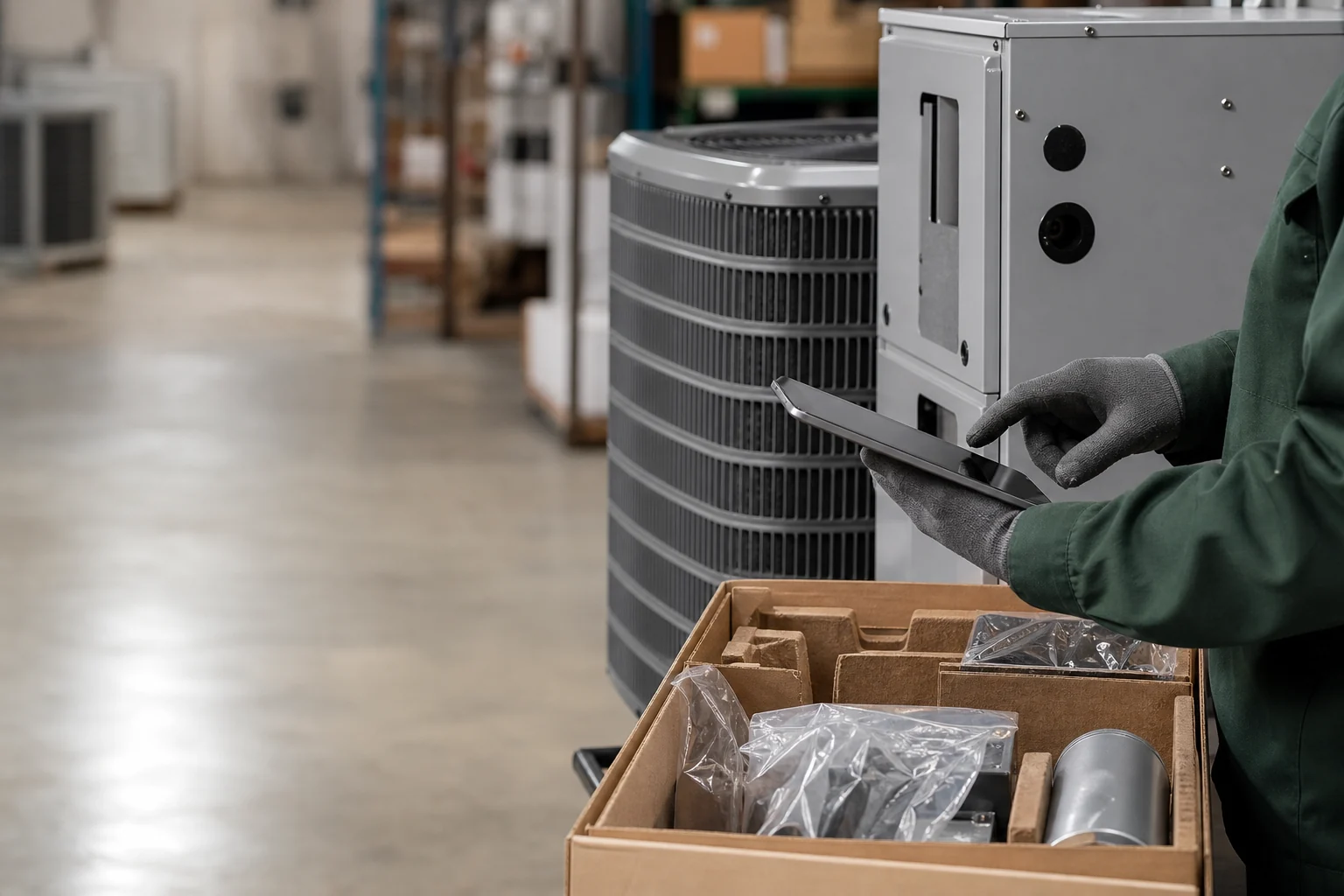 HVAC equipment prepared for specification review